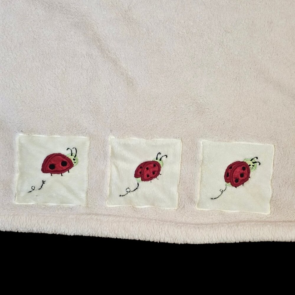 Kids Line Ladybug Baby Blanket Light‎ Pink Girls Plush